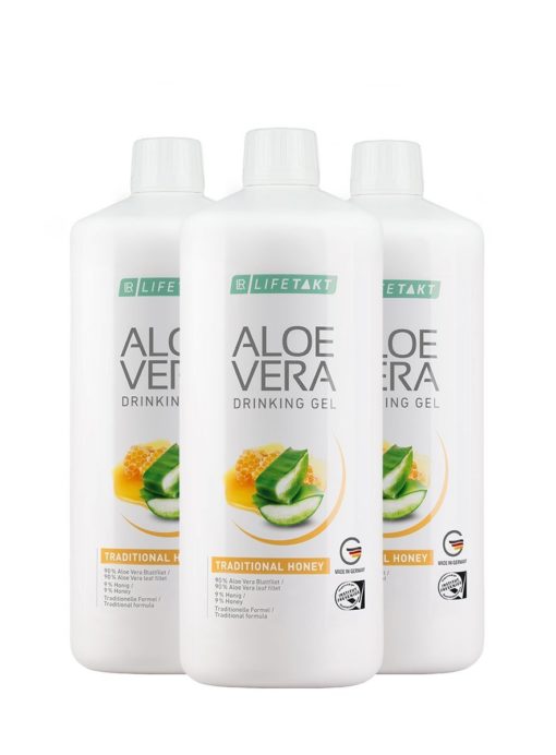 Aloe Vera Drinking Gel mit Honig 3er Set